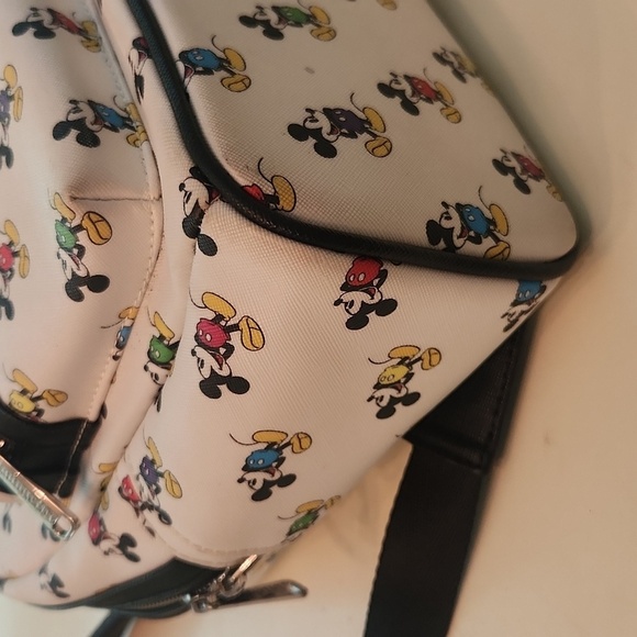 Disney Loungefly Multi-Color/Rainbow Mickey Mouse mini Backpack - Picture 8 of 14